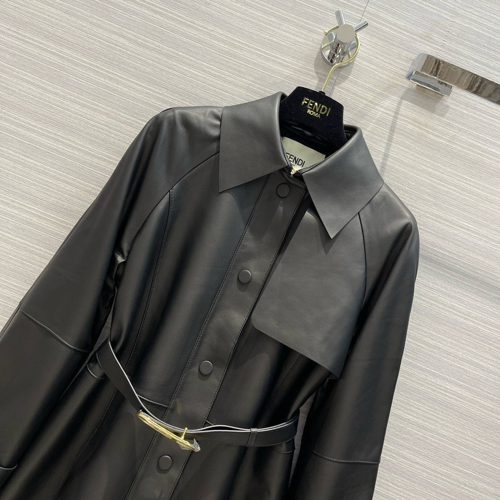 Fendi Blouson Black leather jacket