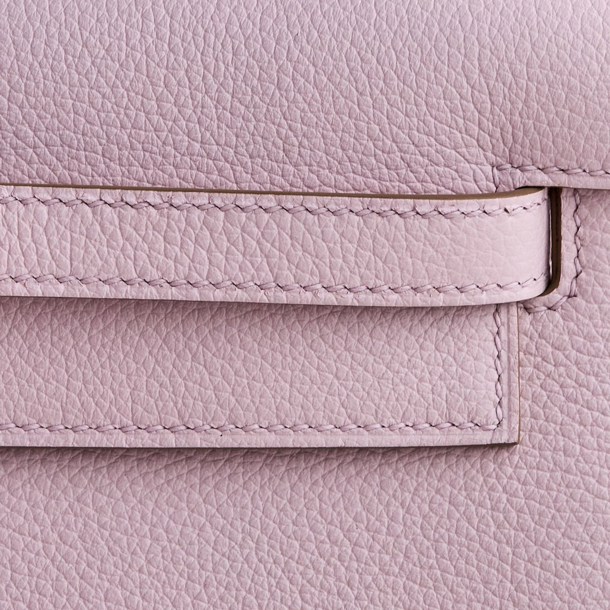 Hermes 09 MauvePale Kelly Danse Bag Evercolour Leather Palladium Hardware
