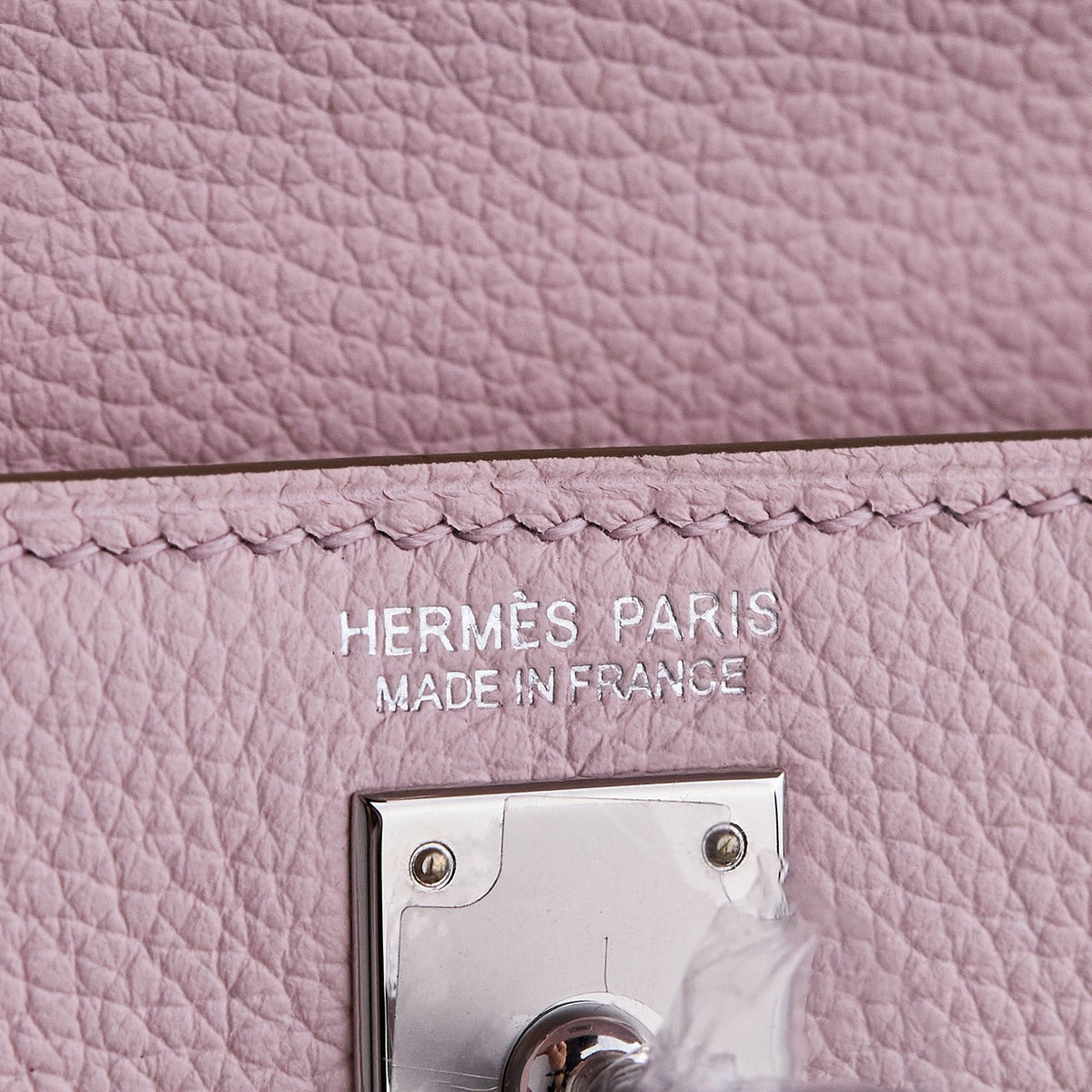 Hermes 09 MauvePale Kelly Danse Bag Evercolour Leather Palladium Hardware