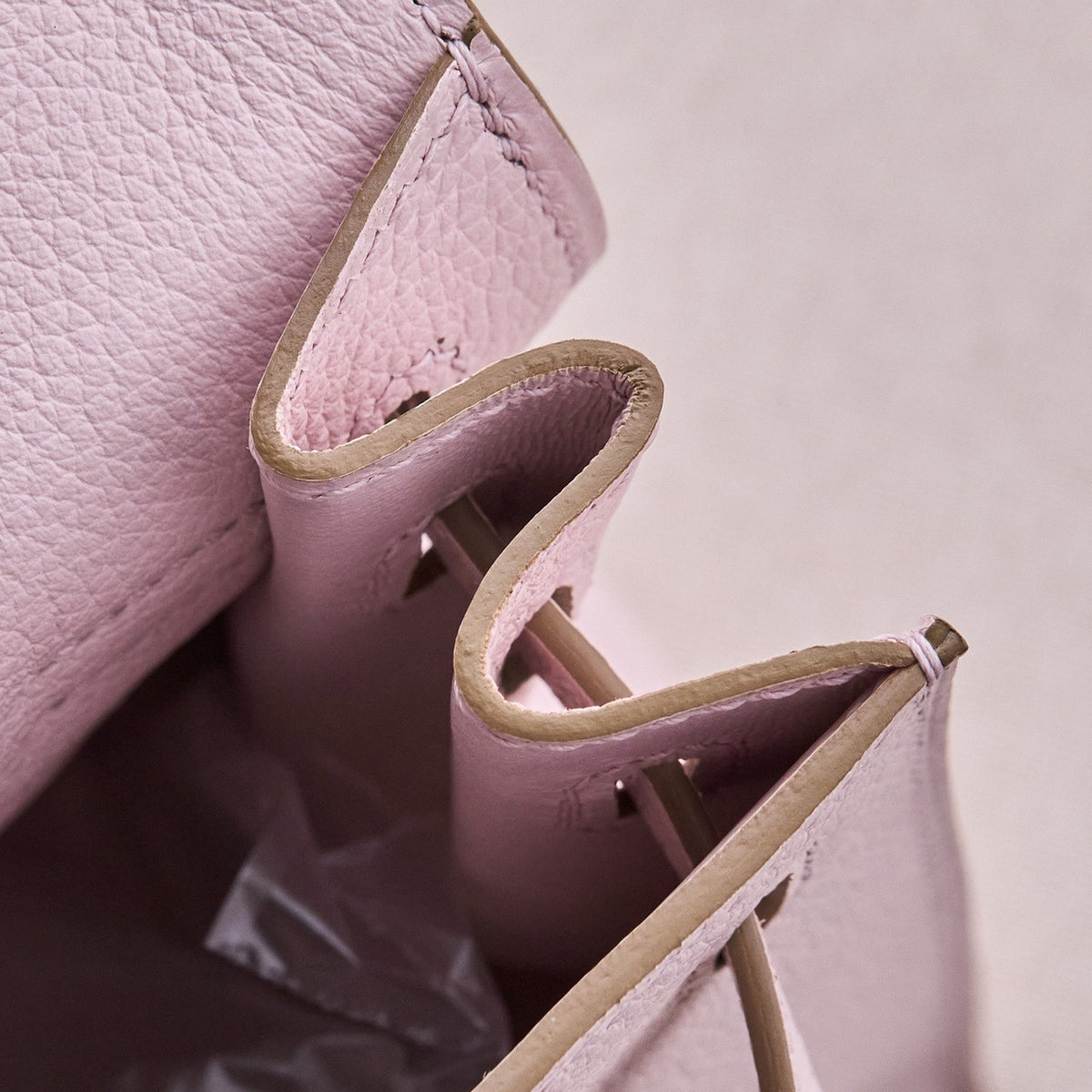 Hermes 09 MauvePale Kelly Danse Bag Evercolour Leather Palladium Hardware