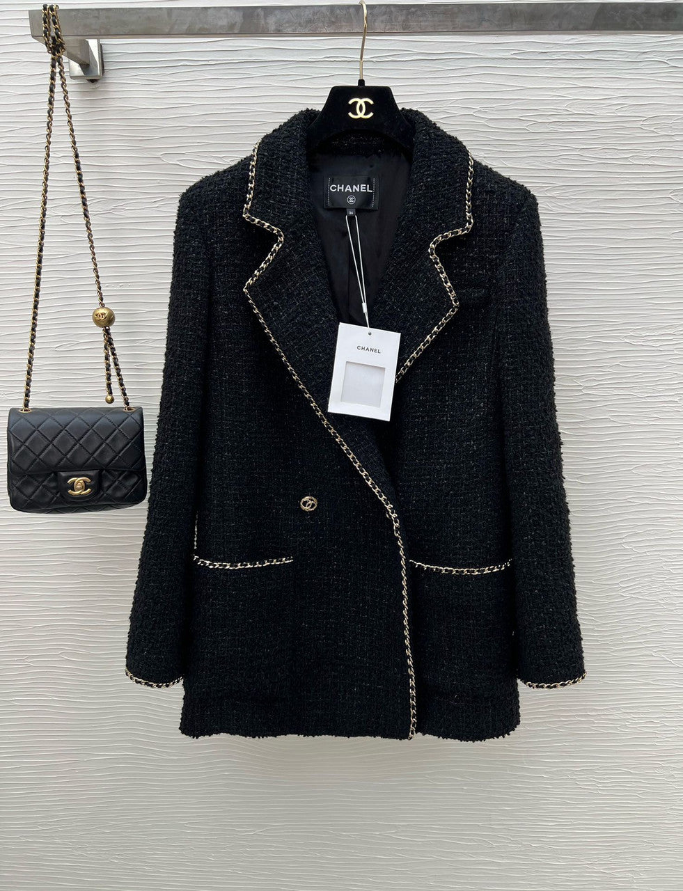 Chanel  Iridescent Tweed Black jacket fw2023