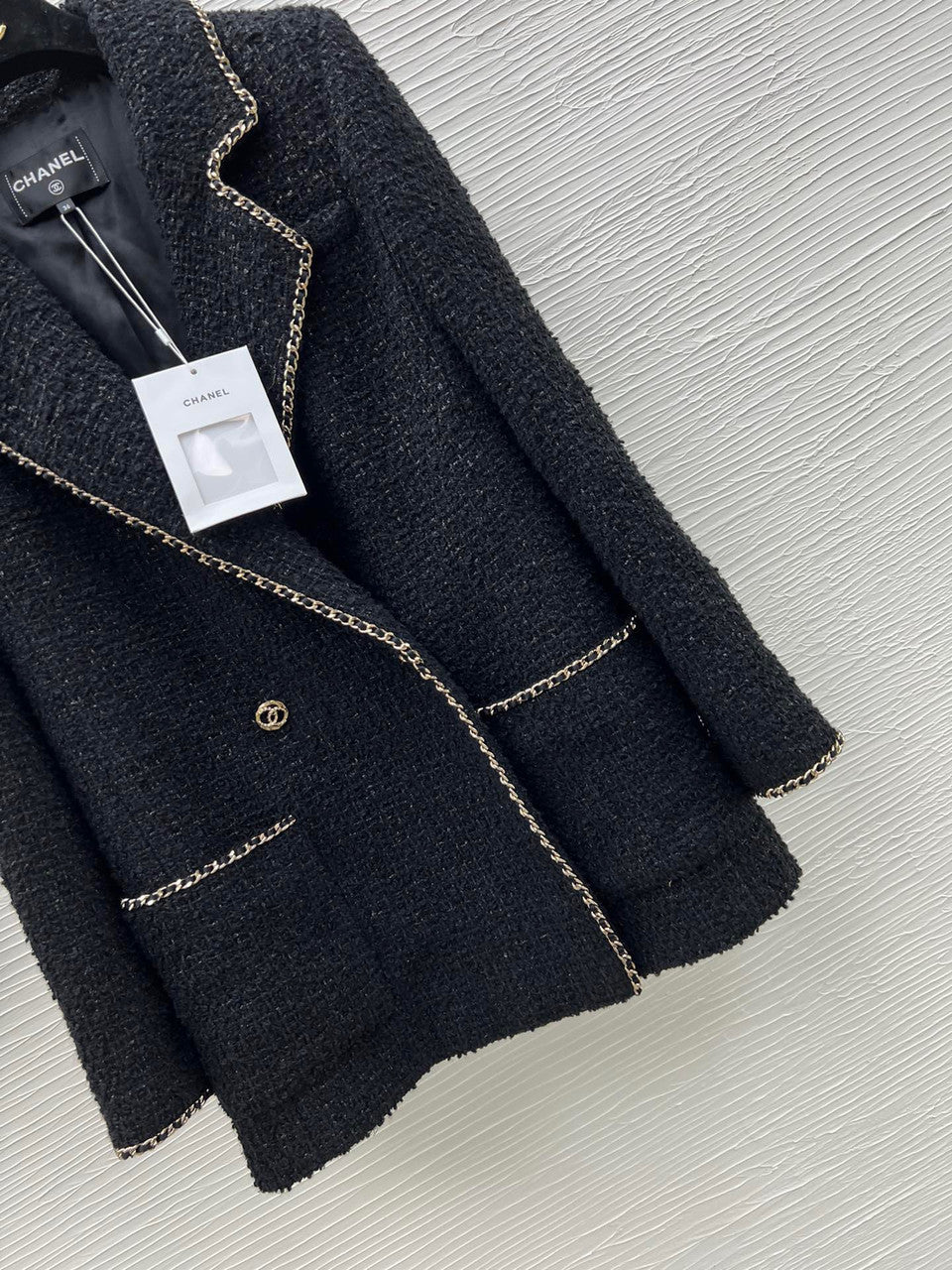 Chanel  Iridescent Tweed Black jacket fw2023