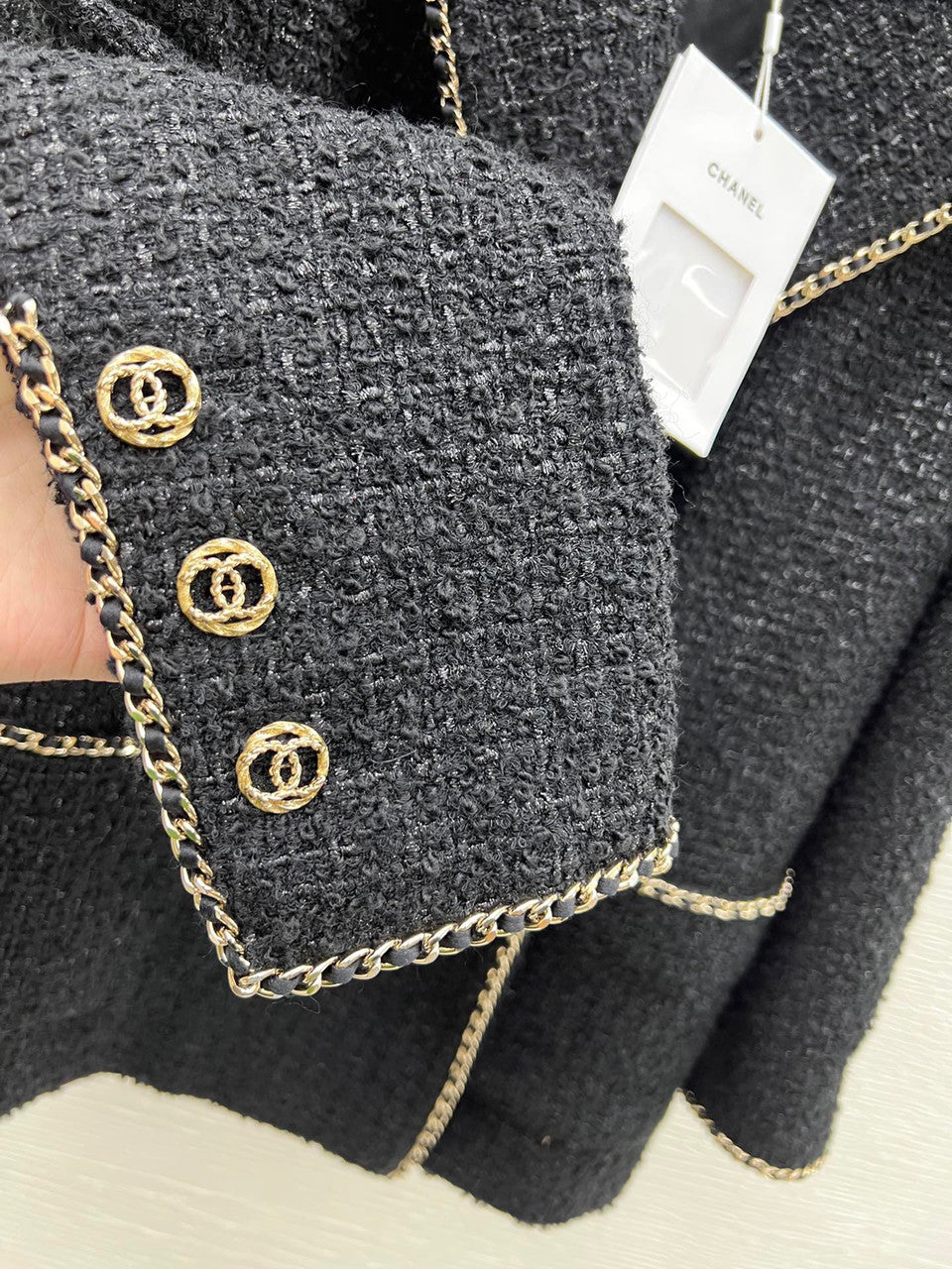 Chanel  Iridescent Tweed Black jacket fw2023