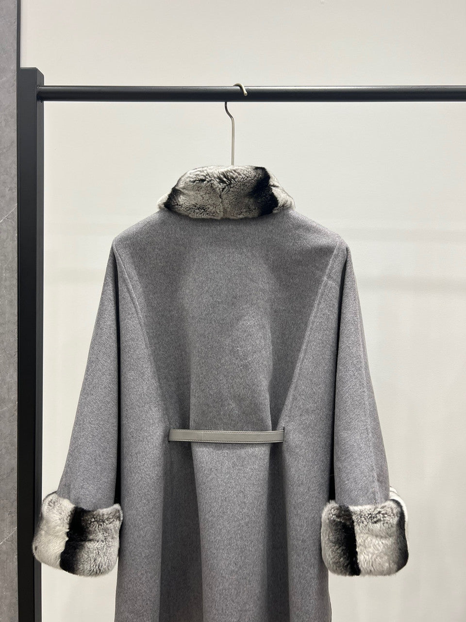 Loro Piana Salzburg Cape Cashmere Cayenne Melange/north Sea