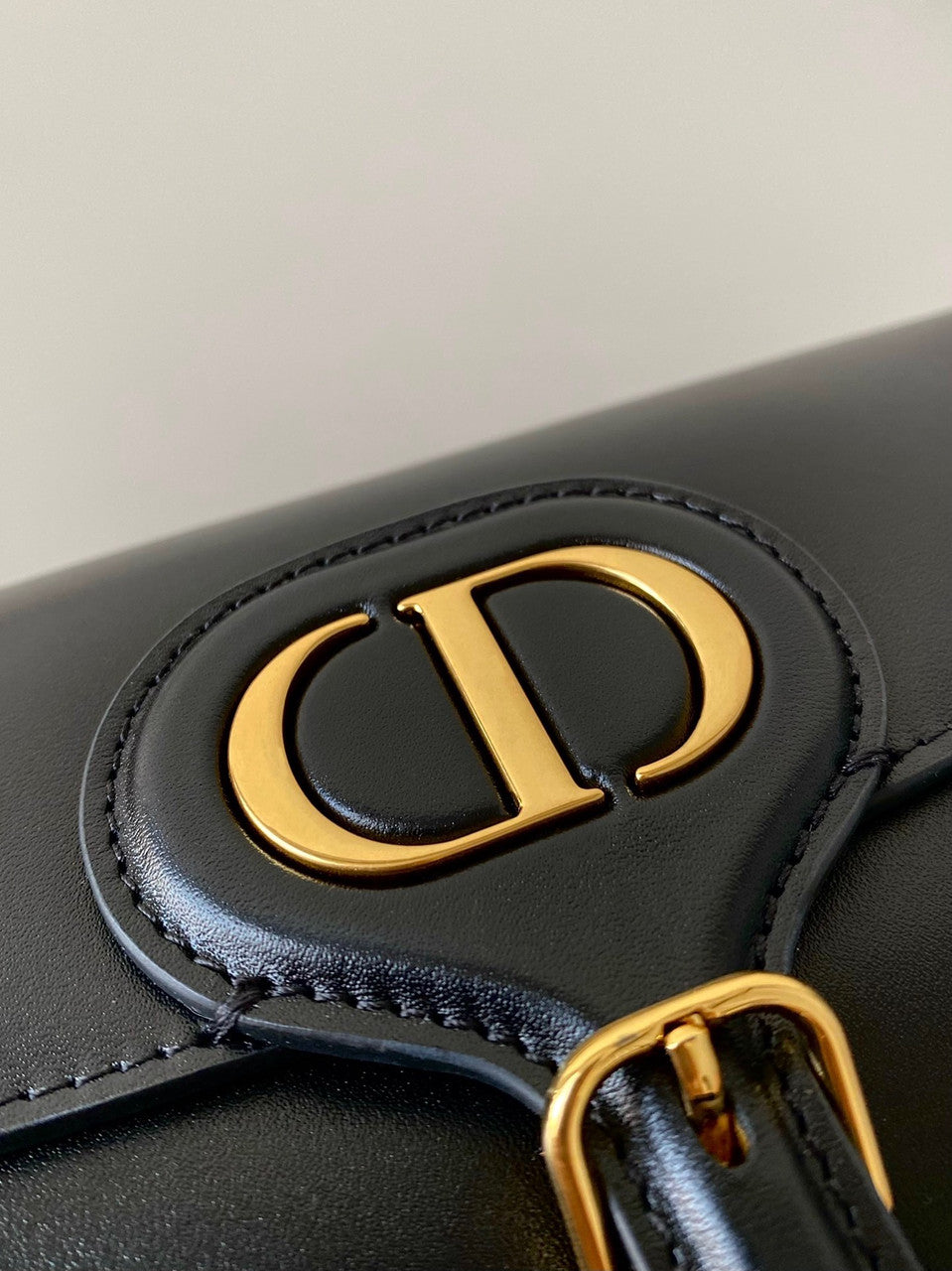 Christian Dior DIOR BOBBY EAST-WEST BAG Black Box Calfskin