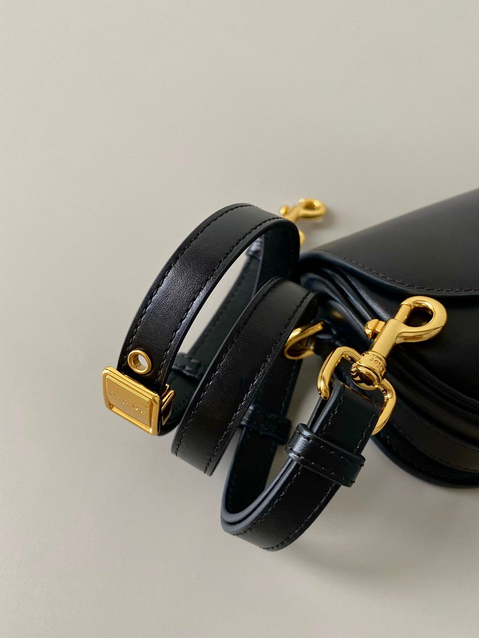 Christian Dior DIOR BOBBY EAST-WEST BAG Black Box Calfskin
