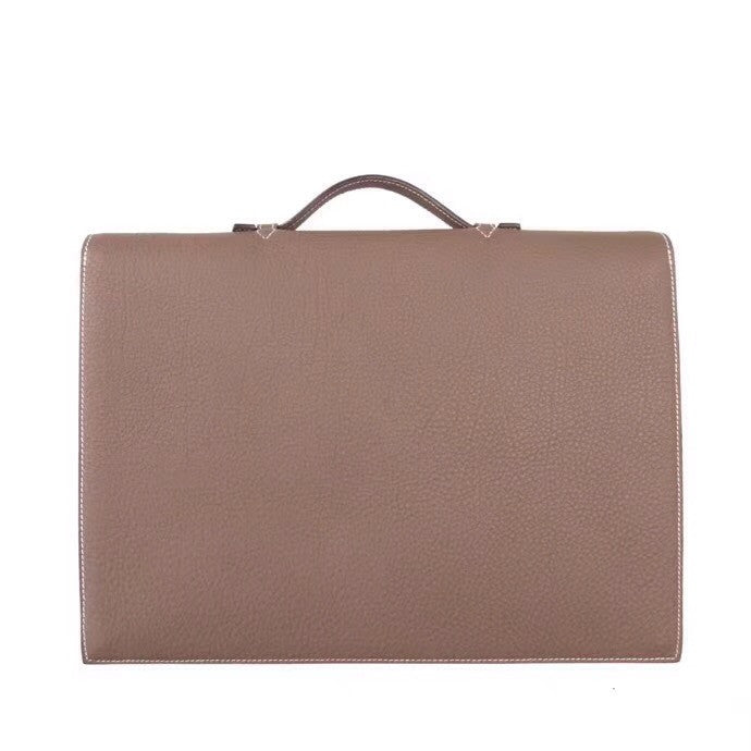 HERMÈS Gris Tourterelle KELLY DEPECHE 38 BRIEFCASE