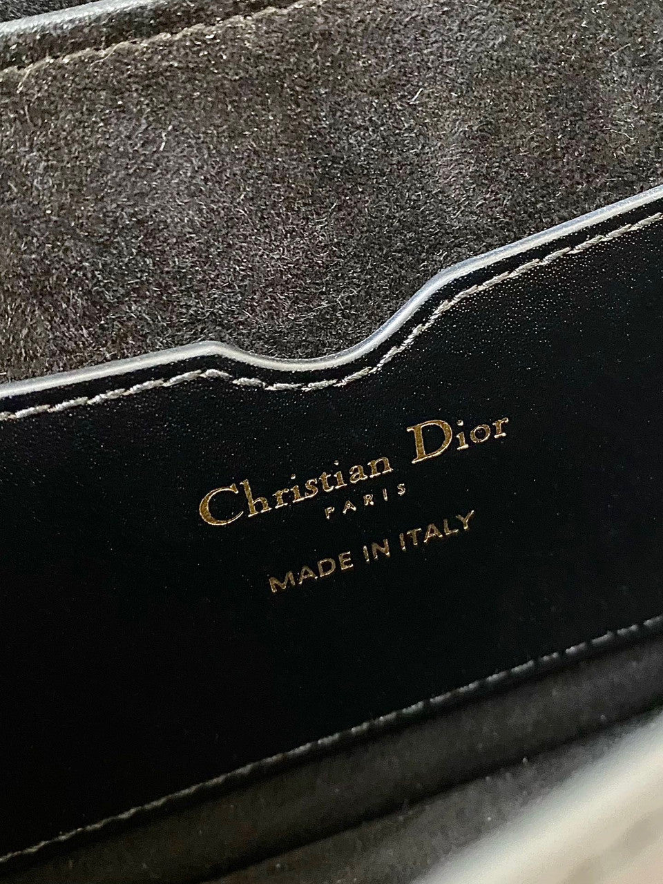 Christian Dior DIOR BOBBY EAST-WEST BAG Black Box Calfskin