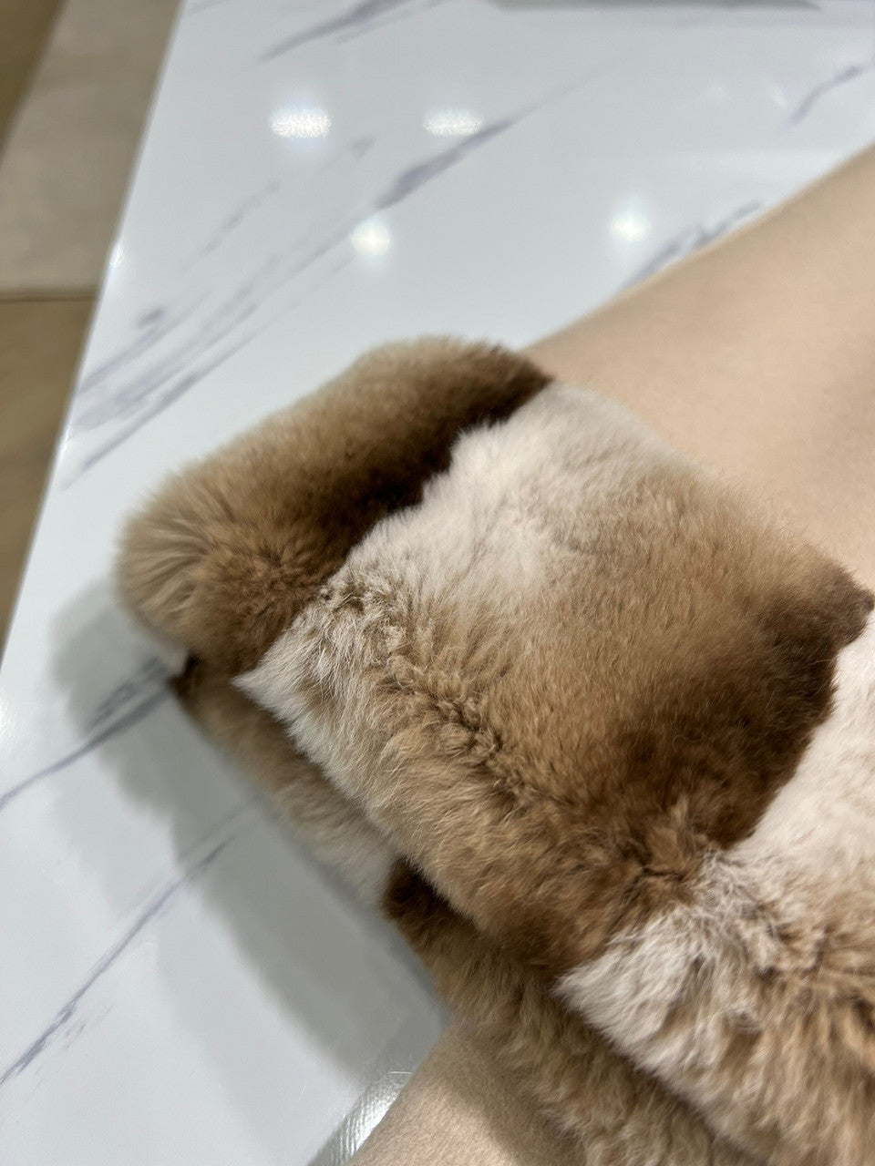 Loro Piana Salzburg Cape Cashmere Peanut Butter Melange