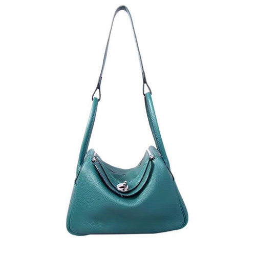 Hermes 7F Blue Paon Lindy 30 Togo Palladium Hardware
