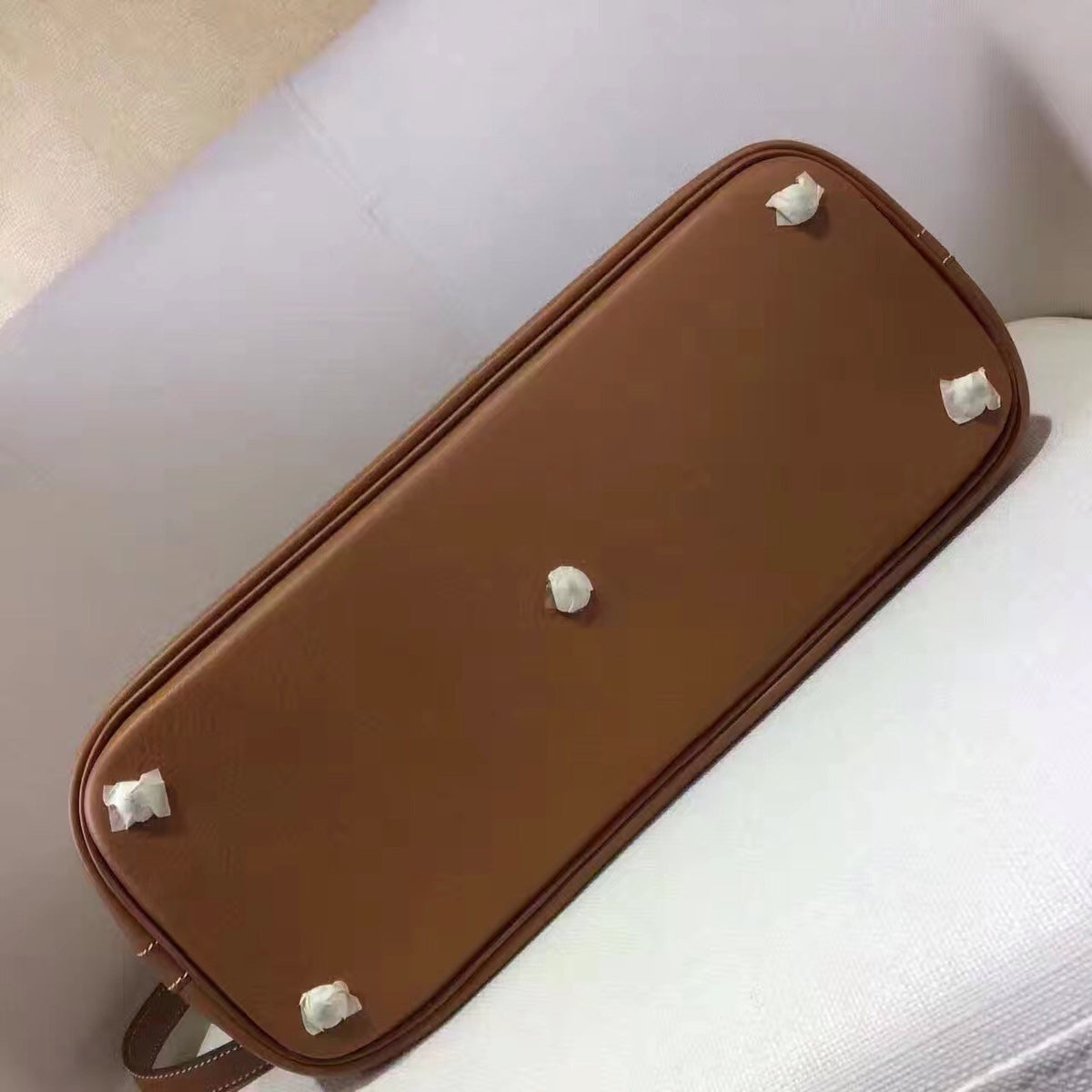 Hermes limited edition Gold Togo Leather Shark Bolide 45 with palladium hardware