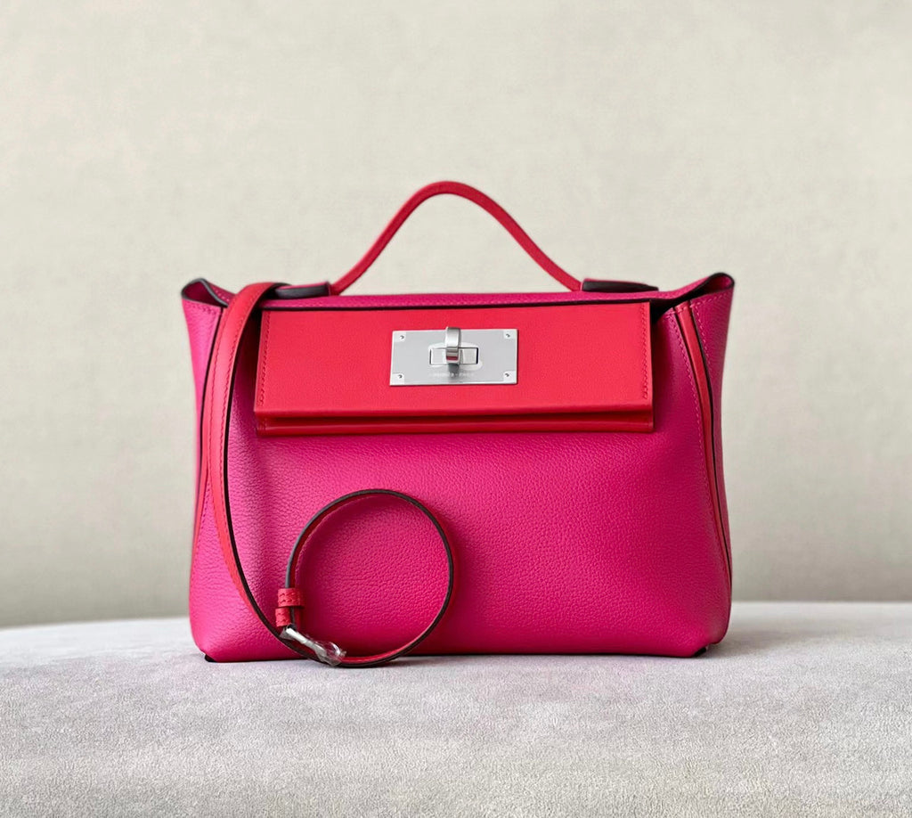 Hermès Mini 24/24 – 21 Bag Rose Mexico/S3 Rose de Coeur  Evercolor/Swift leather