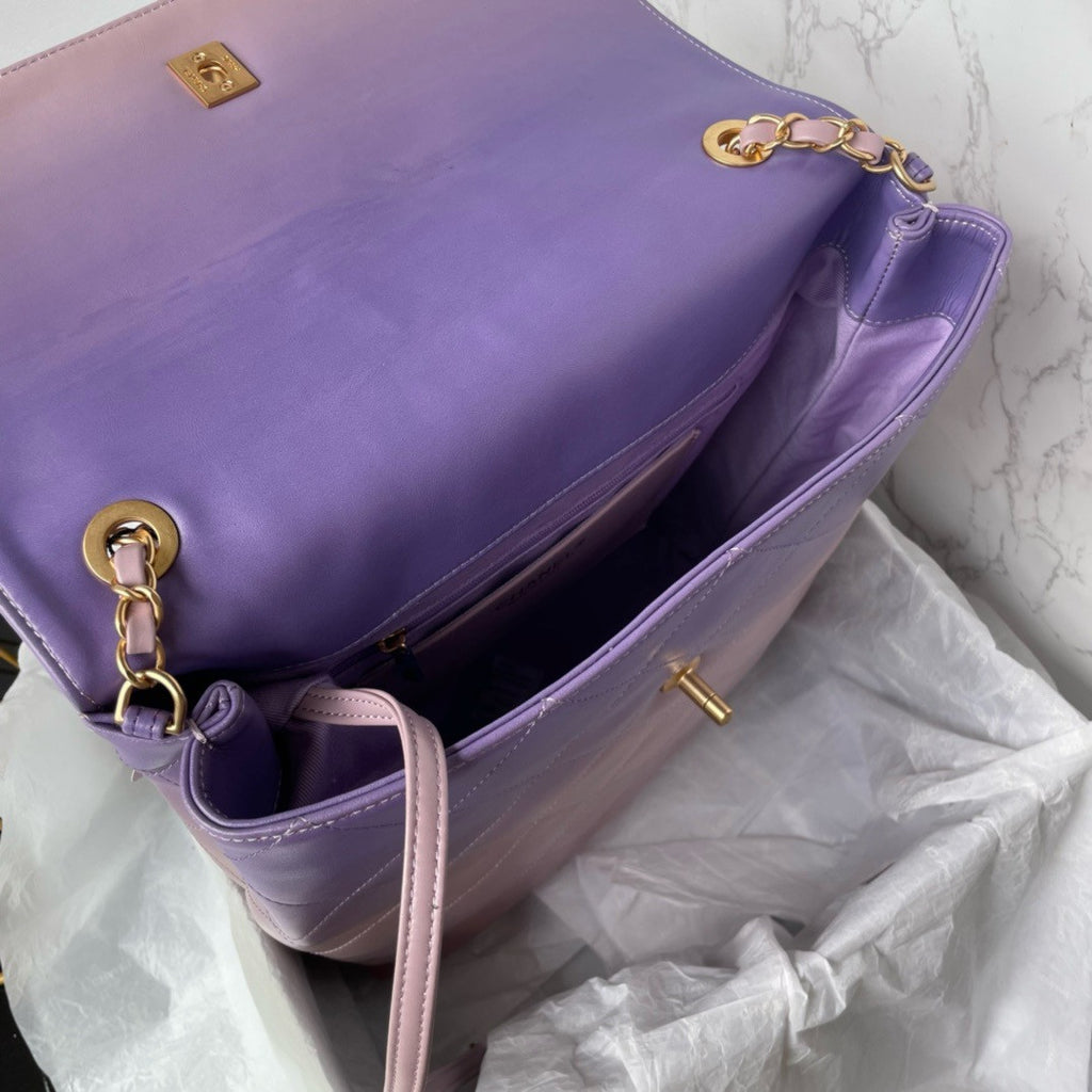 Chanel SS2024 LARGE HOBO BAG PURPLE