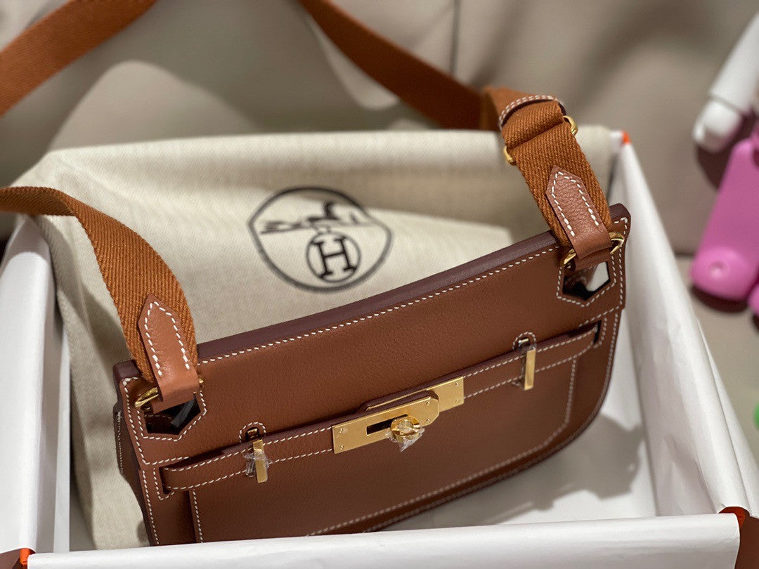Hermès Jypsiere Mini Gold Evercolor Gold Hardware