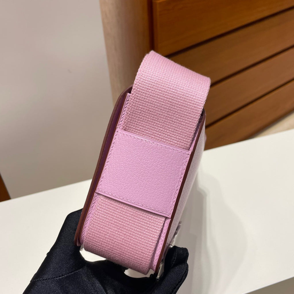 Hermès Geta Mauve Sylvestre Chevre Palladium Hardware