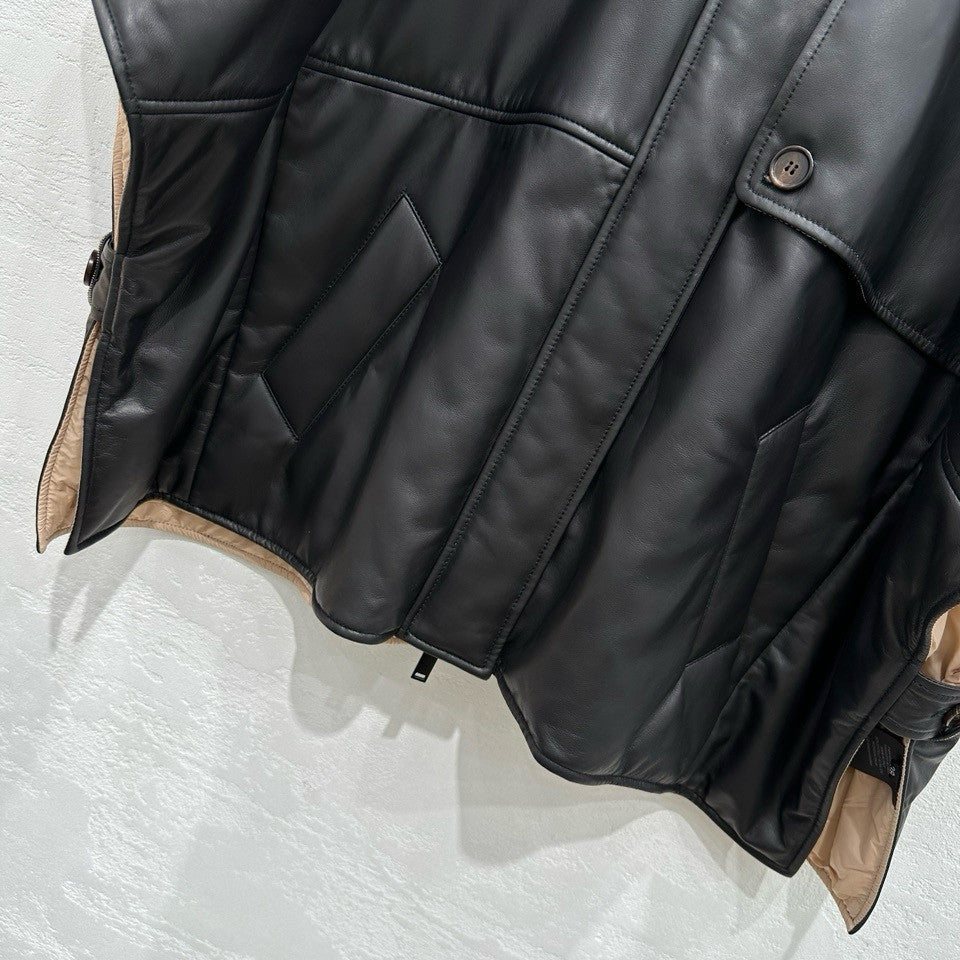 BRUNELLO CUCINELLI Leather overshirt