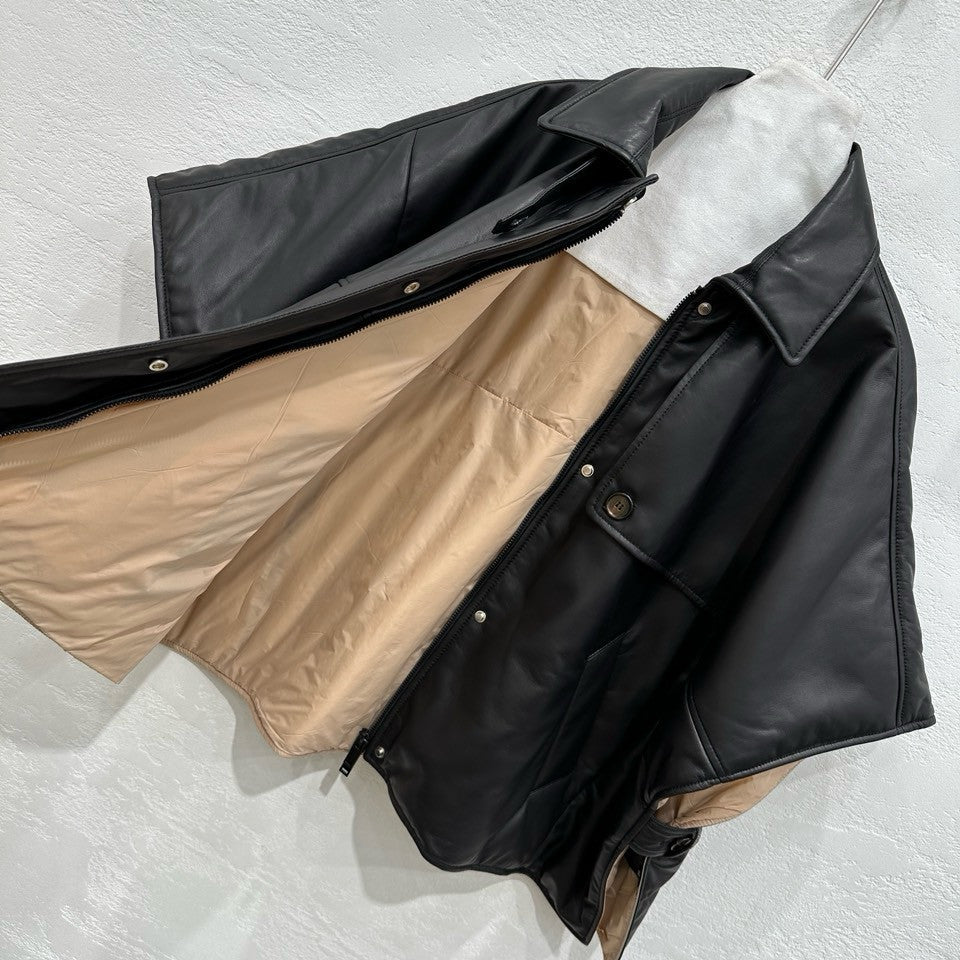 BRUNELLO CUCINELLI Leather overshirt