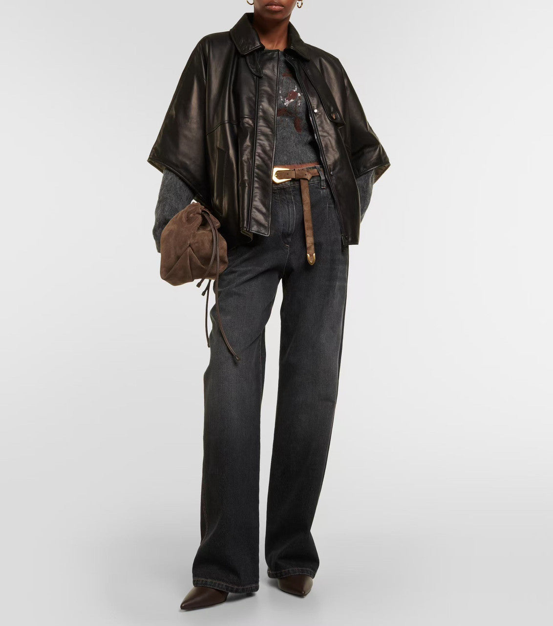 BRUNELLO CUCINELLI Leather overshirt