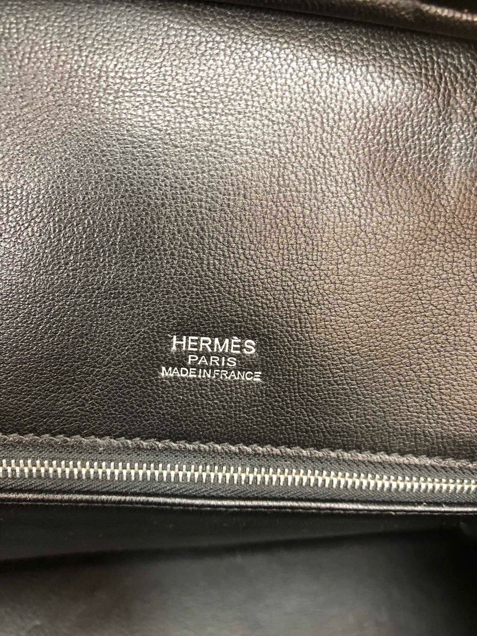 HERMES A LIMITED EDITION BLACK SWIFT LEATHER & TOILE RIGA BIRKIN 35 WITH PALLADIUM HARWARE