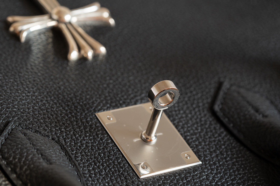 Hermes x Chrome Hearts Limited Edition Black Togo Birkin 30 Palladium Hardware with Chrome Hearts Aged Silver Charms