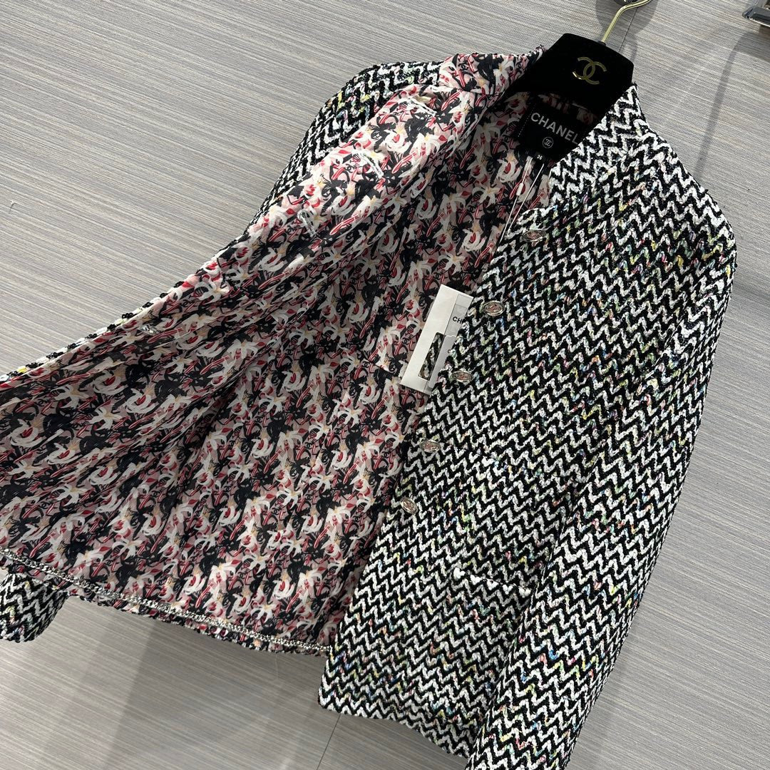 CHANEL haut couture fw2023 Glittered Cotton Tweed JACKET
