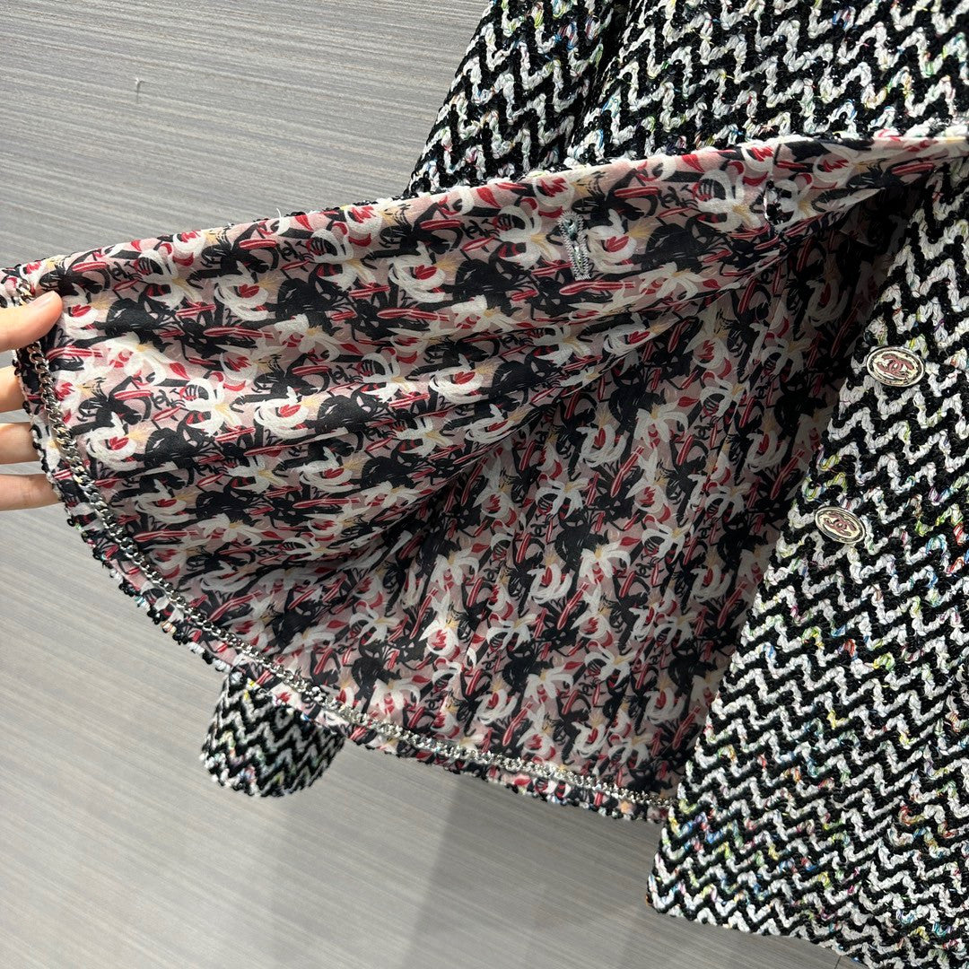 CHANEL haut couture fw2023 Glittered Cotton Tweed JACKET