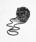 Chanel Sphere minaudiere, Strass & black metal, black