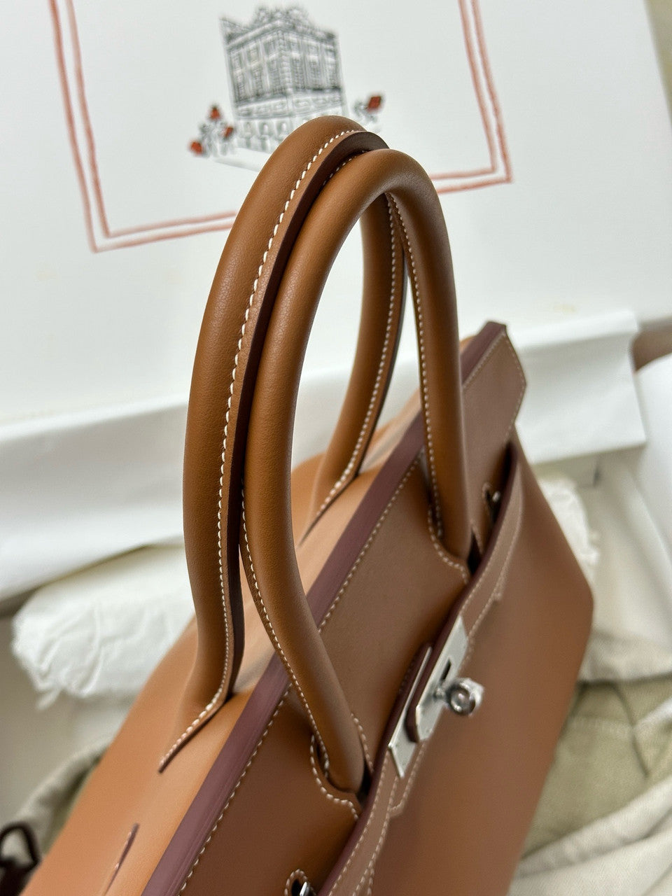 Hermes new Mini Shoulder Birkin 29 Gold Swift with Palladium Hardware