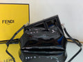 Fendi First Midi Black patent leather bag