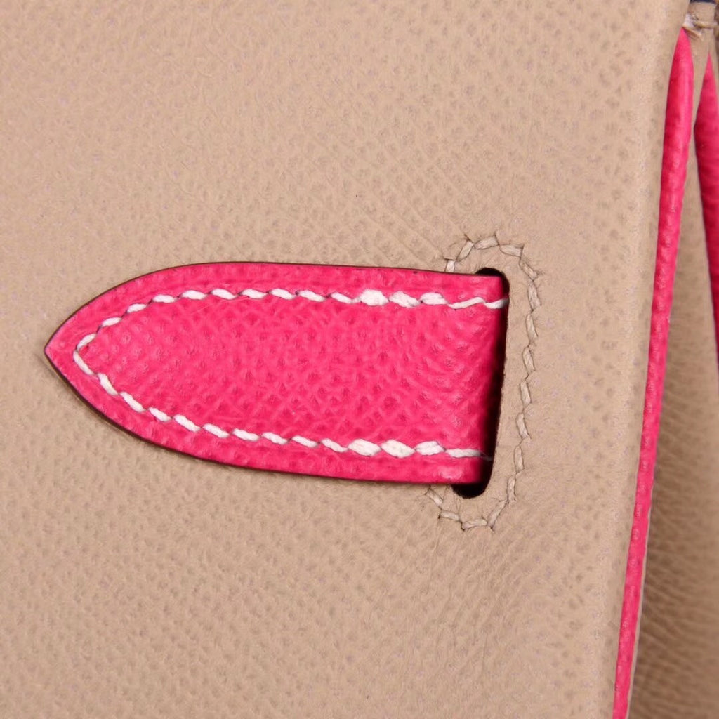 Hermes Bi-Colour CK81 Gris Tourterelle / E5 Rose Tyrien Birkin 30 cm Epsom Palladium  Hardware