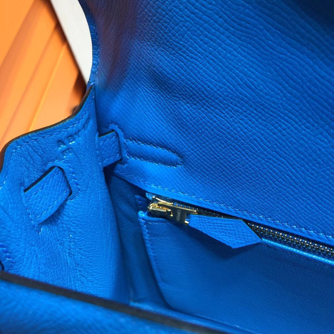 Hermes B3 Blue Zanzibar (ザンジバールブルー)  Kelly 25 cm Epsom Gold Hardware