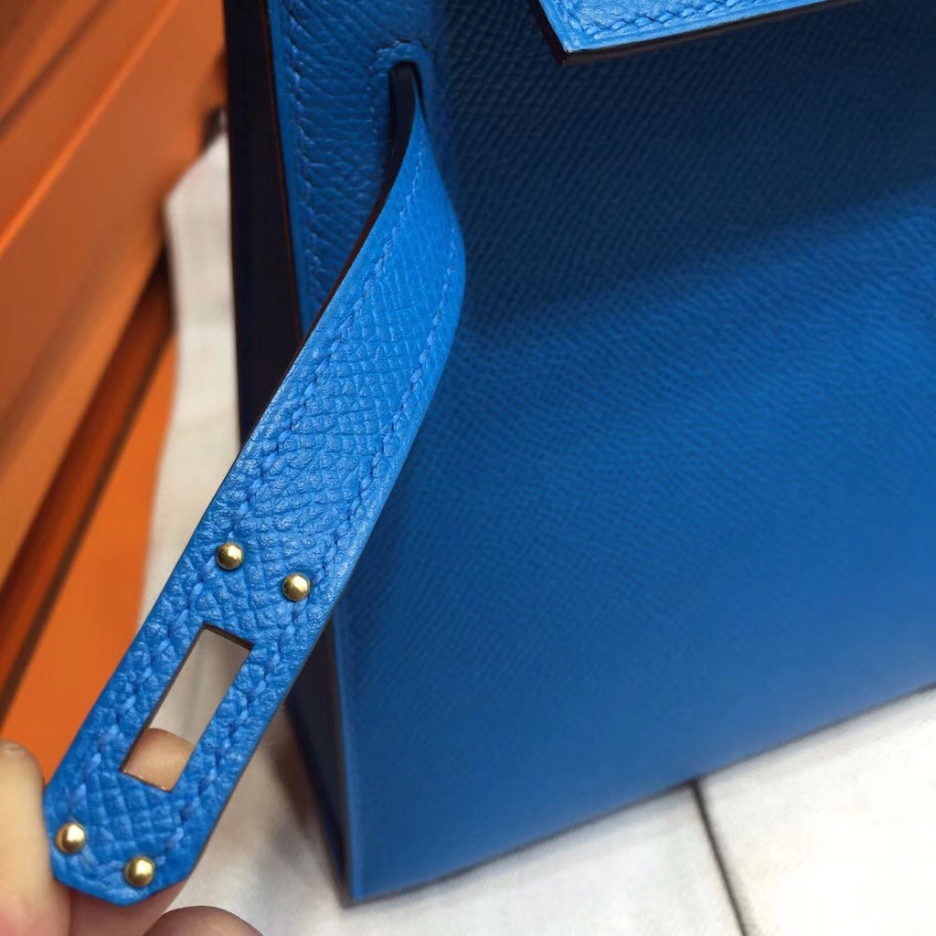 Hermes B3 Blue Zanzibar (ザンジバールブルー)  Kelly 25 cm Epsom Gold Hardware