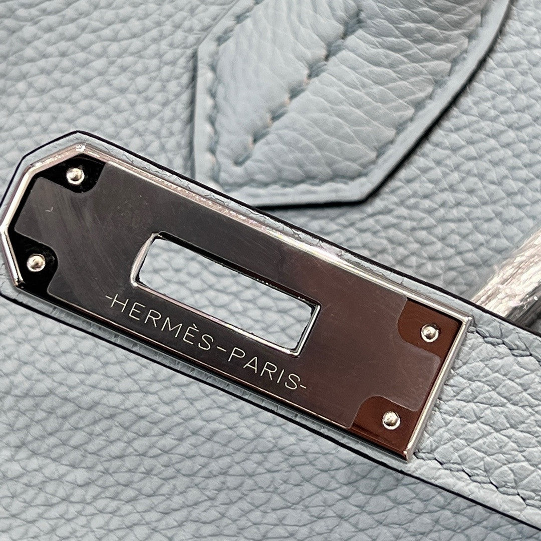 Hermès Bleu Lin Birkin 30 cm Togo Leather Palladium Hardware Hermes