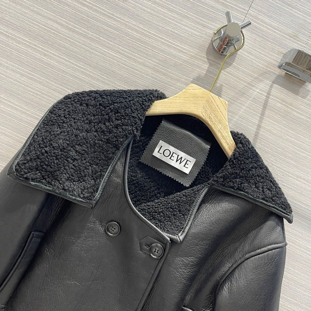 Loewe Deconstructed jacket in shearling Black