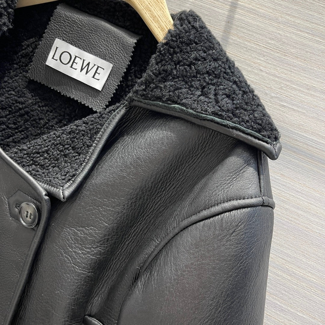 Loewe Deconstructed jacket in shearling Black
