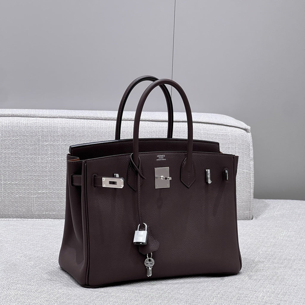 Hermès Ebene Birkin 30 cm Togo Leather Palladium Hardware Hermes