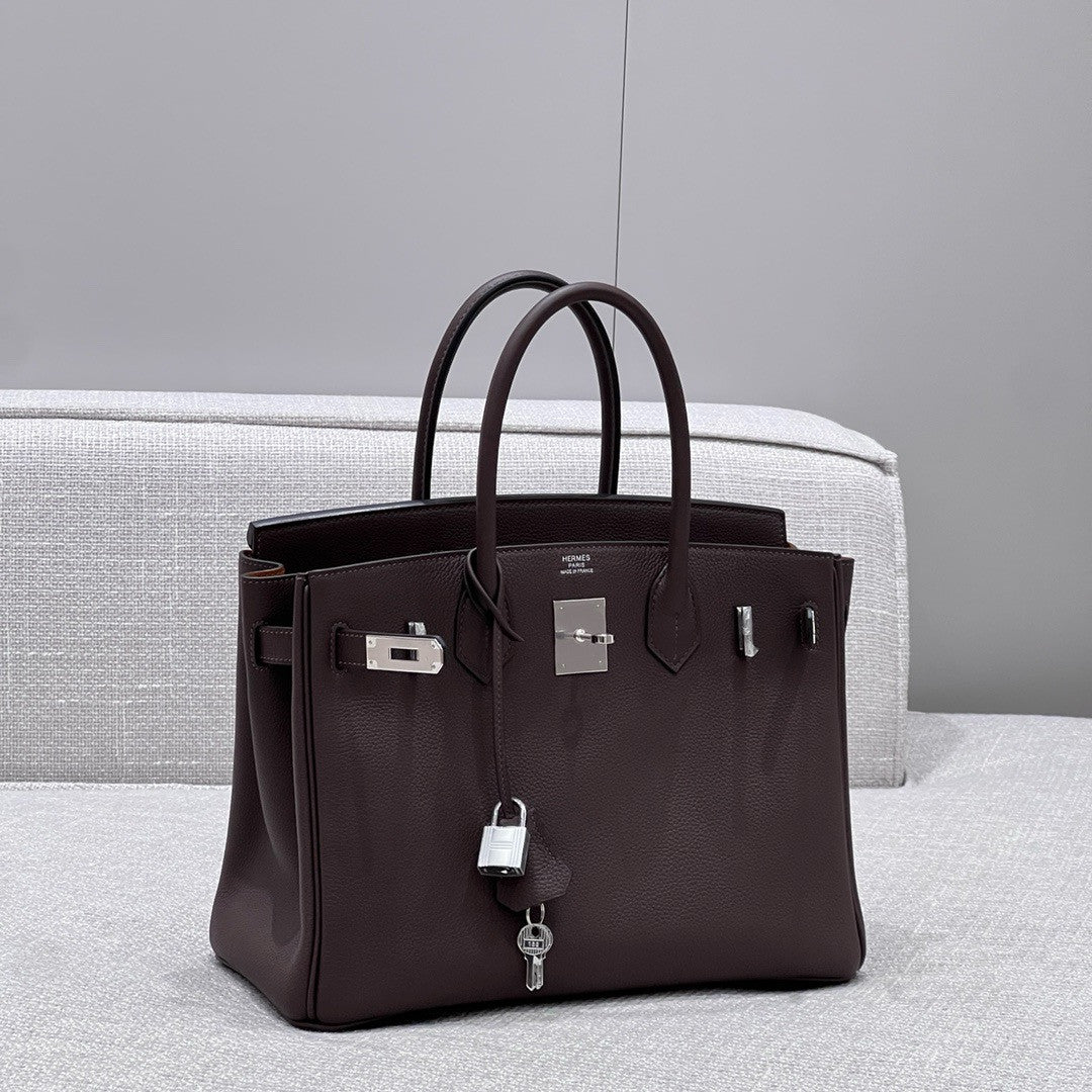 Hermès Ebene Birkin 30 cm Togo Leather Palladium Hardware Hermes