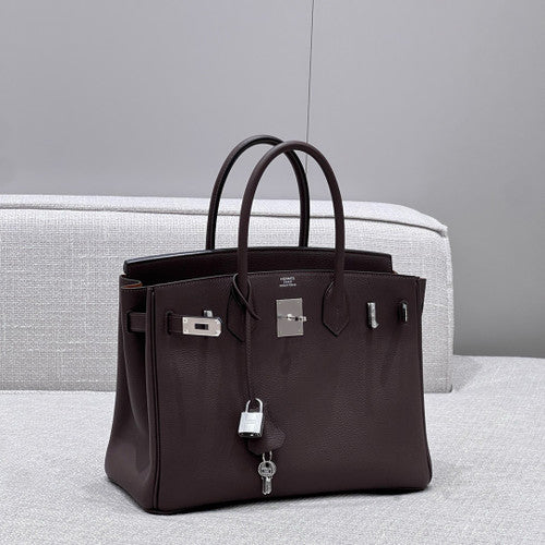 Hermès Ebene Birkin 30 cm Togo Leather Palladium Hardware Hermes