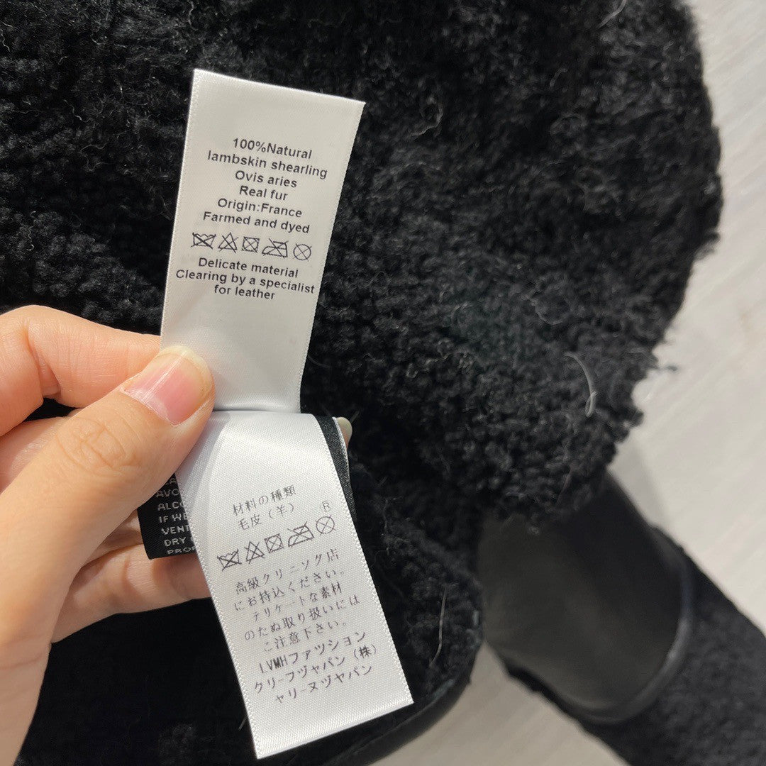 Loewe Deconstructed jacket in shearling Black