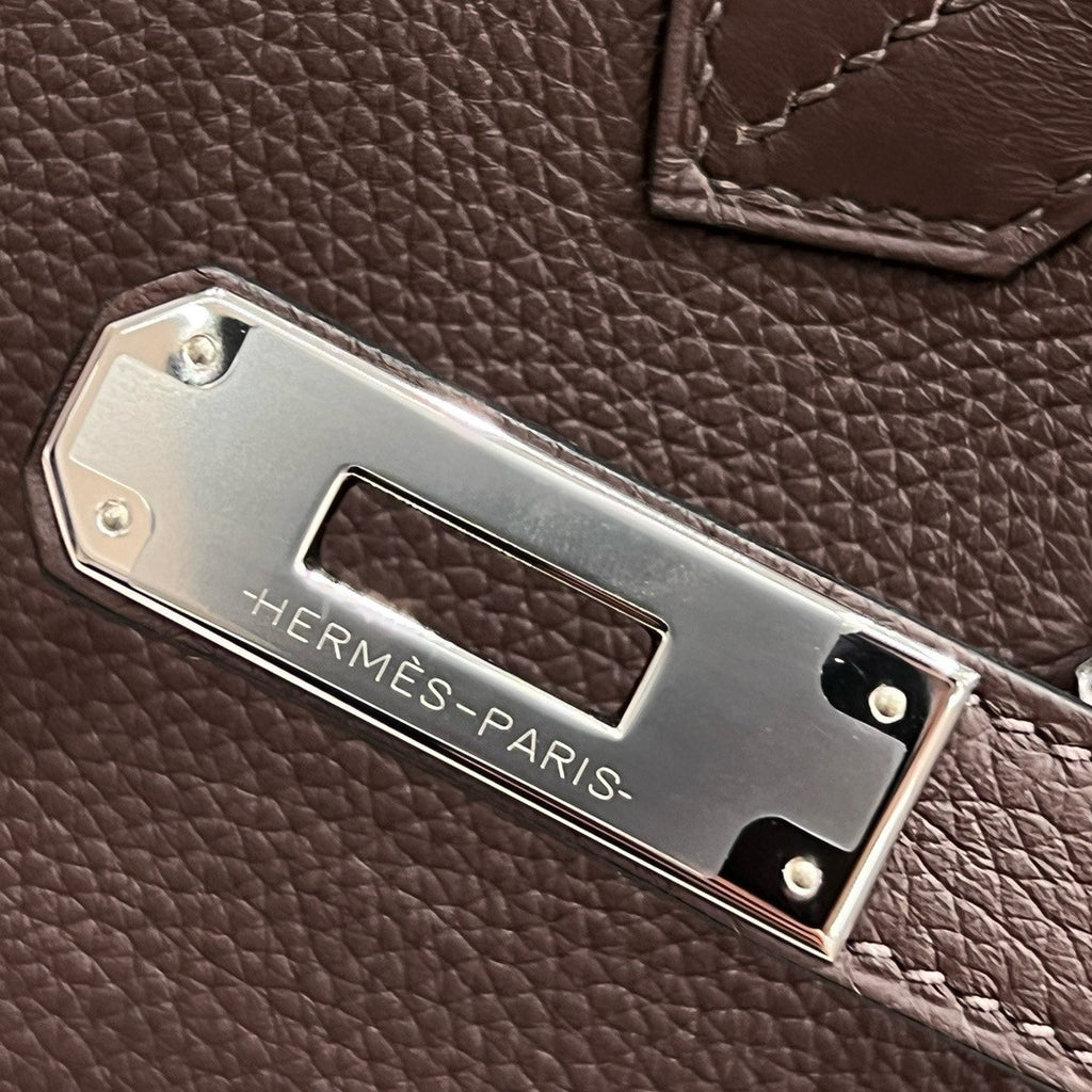 Hermès Ebene Birkin 30 cm Togo Leather Palladium Hardware Hermes