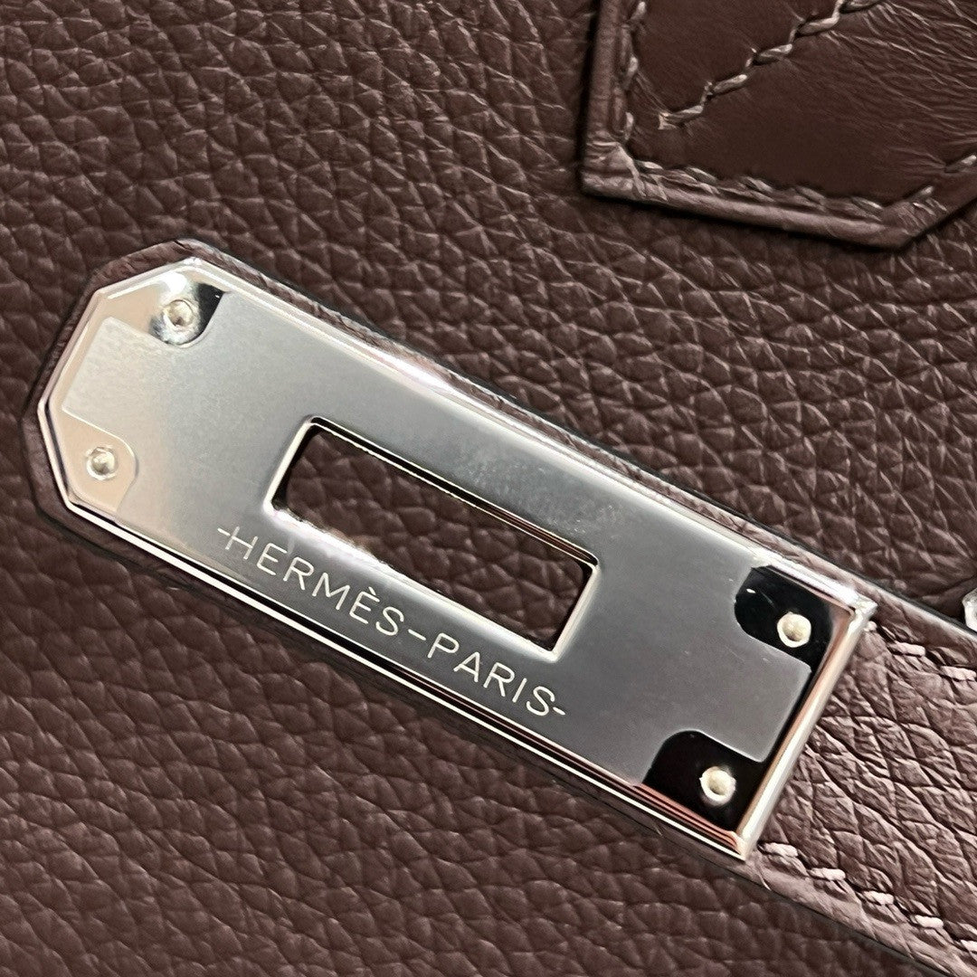 Hermès Ebene Birkin 30 cm Togo Leather Palladium Hardware Hermes