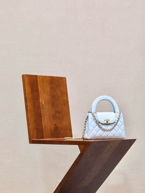 Chanel Kelly Mini Shopping Bag Blue