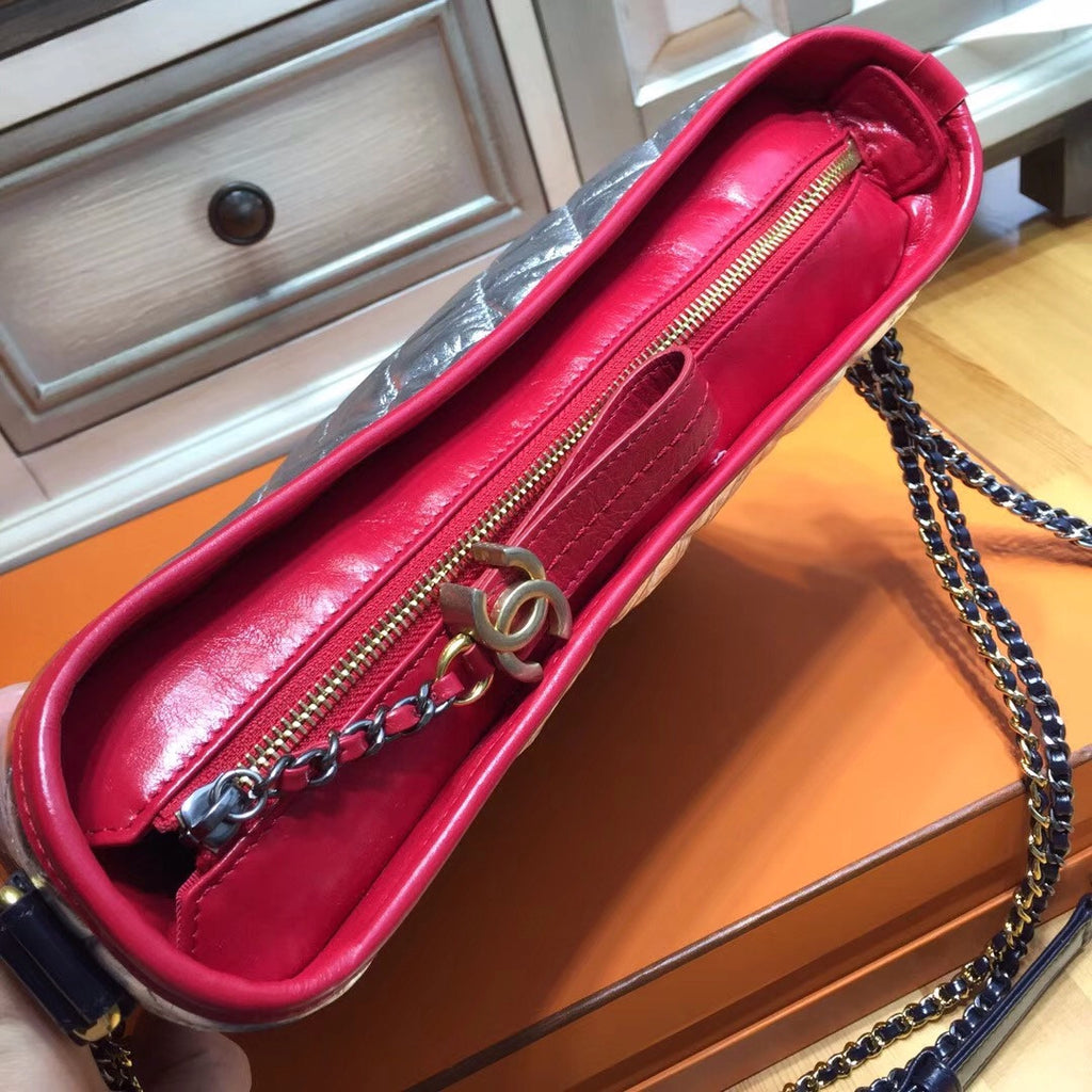 Chanel's Gabrielle Hobo Bag Silver/Black/Red A93824
