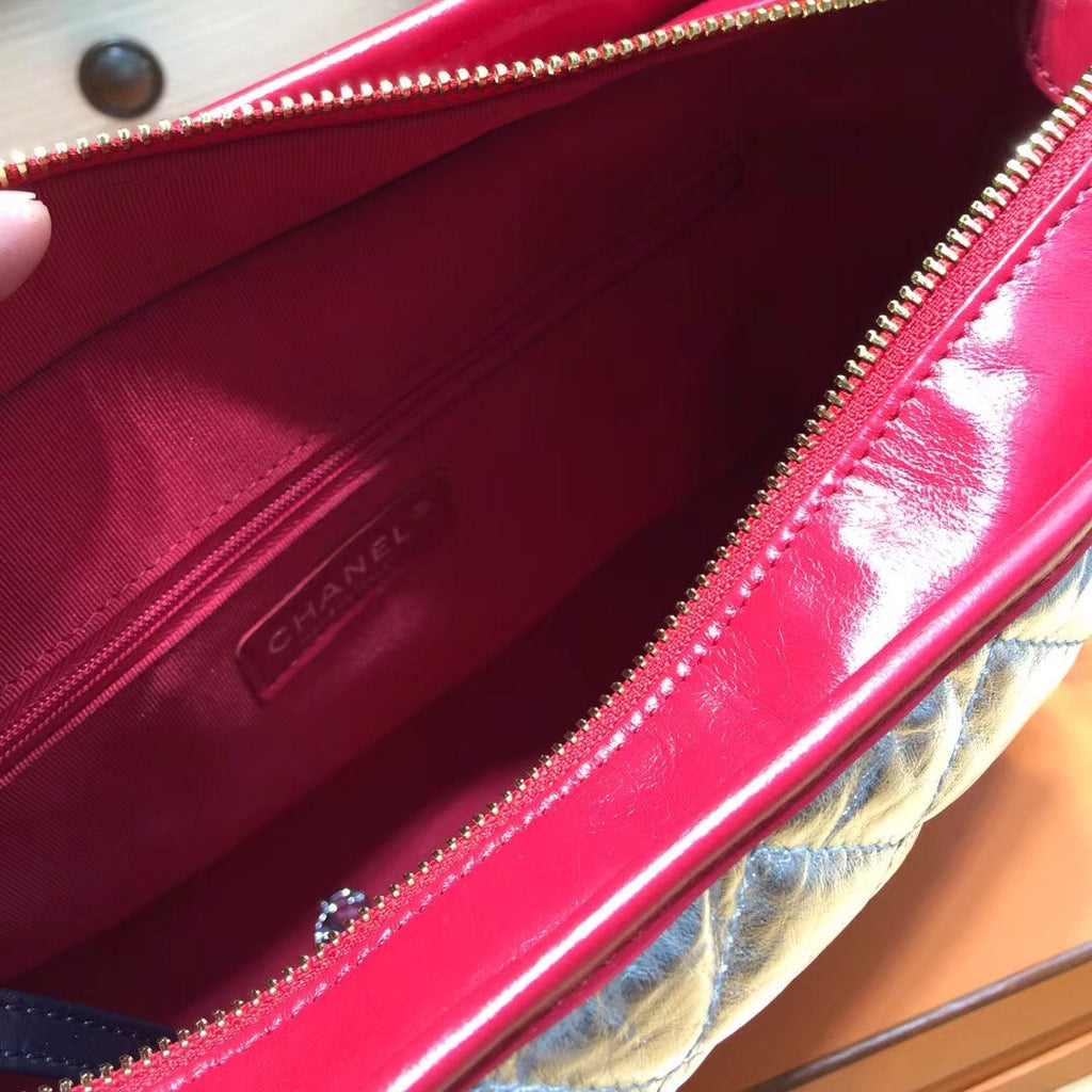 Chanel's Gabrielle Hobo Bag Silver/Black/Red A93824