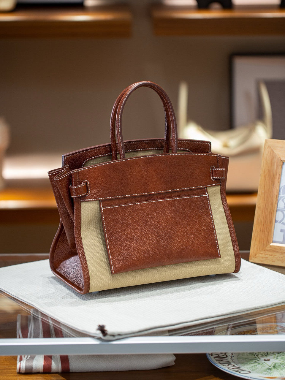 Hermes Birkin à l’envers 35 Barenia Faubourg Gold 2025