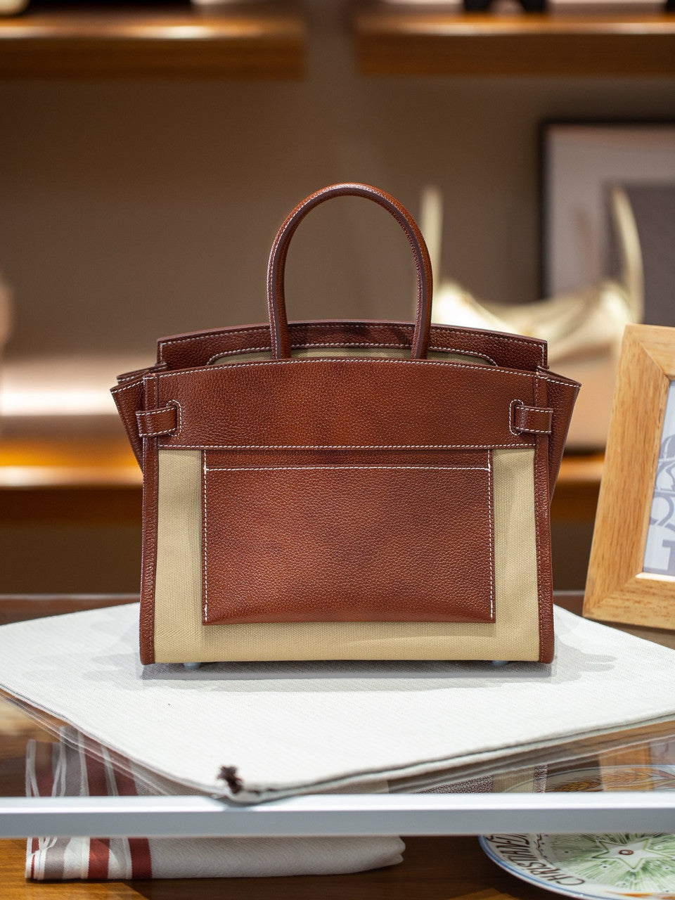 Hermes Birkin à l’envers 35 Barenia Faubourg Gold 2025