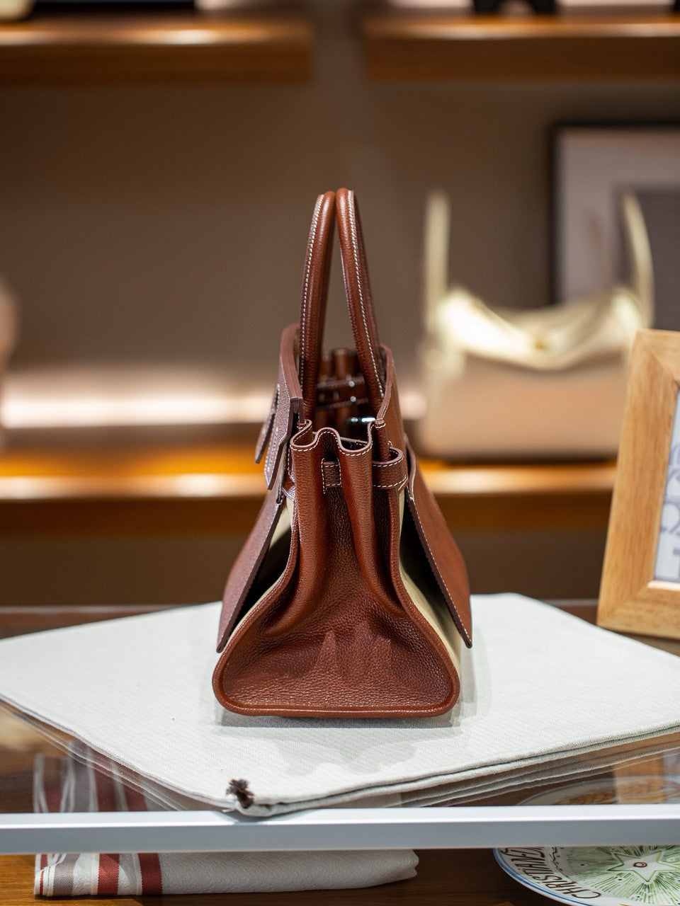 Hermes Birkin à l’envers 35 Barenia Faubourg Gold 2025