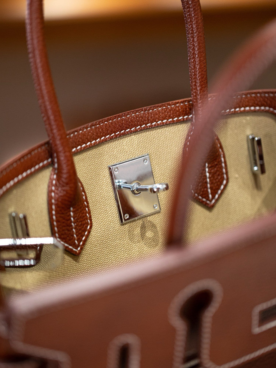 Hermes Birkin à l’envers 35 Barenia Faubourg Gold 2025
