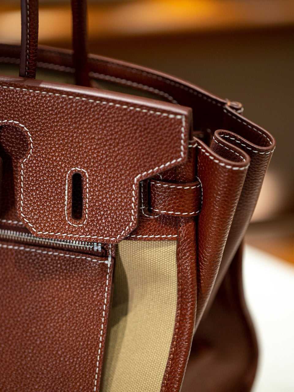 Hermes Birkin à l’envers 35 Barenia Faubourg Gold 2025