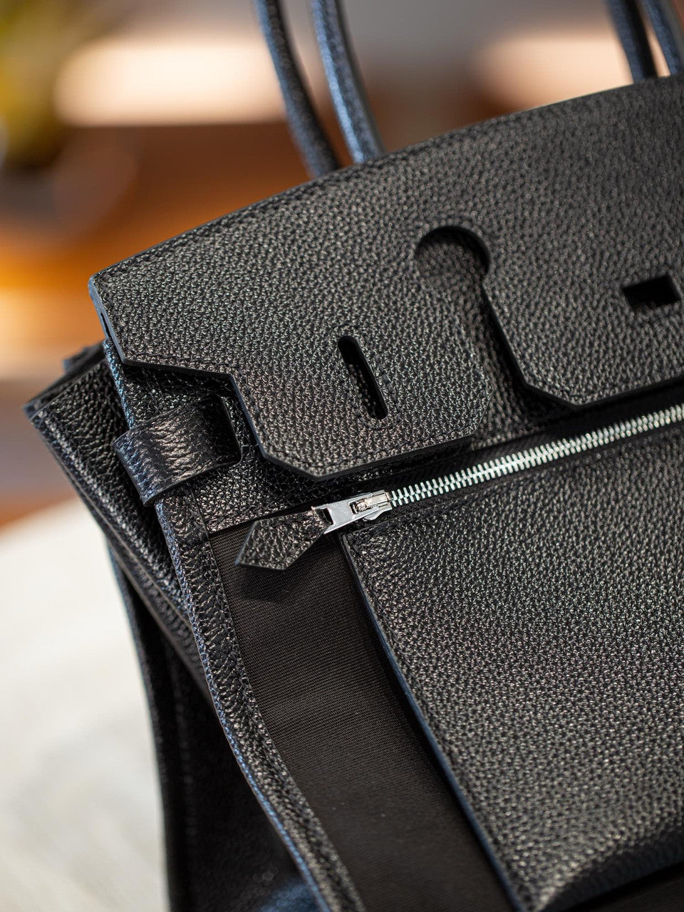 Hermes Birkin à l’envers 35 Barenia Faubourg All Black 2025